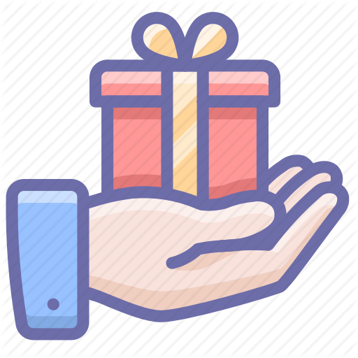 Gift, Hand, Present Icon
