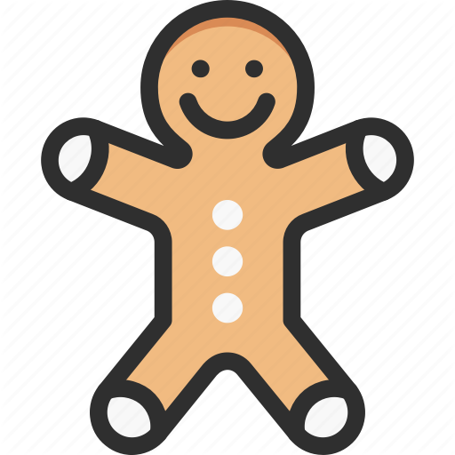 Bread, Christmas, Ginger, Man, New, Xmas, Year Icon