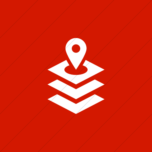 Flat Square White On Red Iconathon Gis Icon