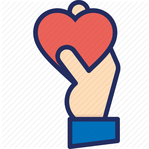 Give, Hand, Heart, Love, Thank You, Thanks Icon