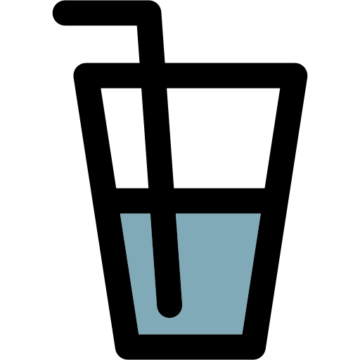 Water, Food, Liquid, Straw, Healthy Food, Drink, Glass Icon