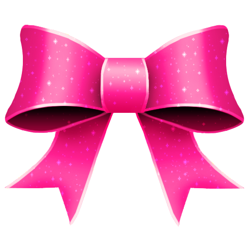 Ribbon, Pink, Bright, Glitter, Christmas Icon Free Of Christmas Icons