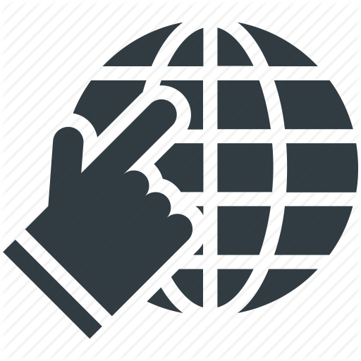 Finger Touch, Global Network, Globalization, Globe, Hyperspace Icon