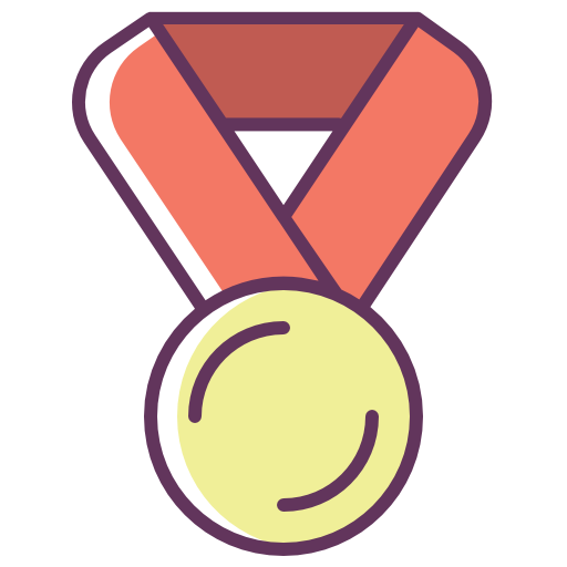 Medal, Gold, Champion, The Glory Icon Free Of Line Color Mix