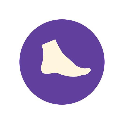 Feet Flat Circle Icon