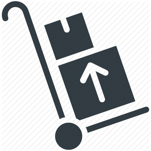 Hand Trolley, Hand Truck, Luggage Cart, Packages, Parcel Icon