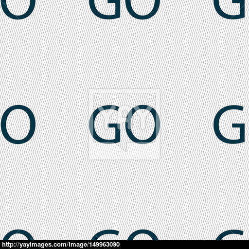 Go Sign Icon Seamless Abstract Background With Geometric Shapes
