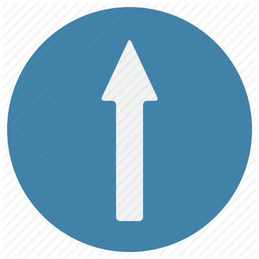 Course, Direction, Go Ahead, Location, Sign, Up, Way Icon