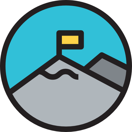 Mountain, Landscape, Goal Icon