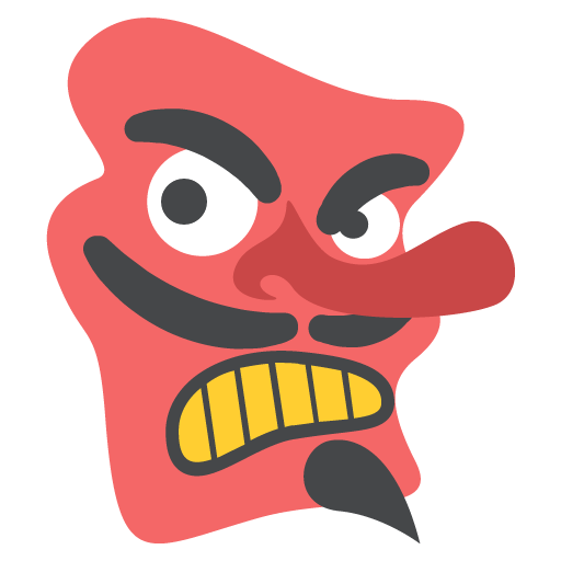 Japanese Goblin Emoji Vector Icon Free Download Vector Logos Art