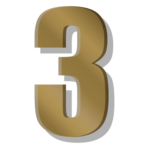 Gold Bar Figure Three Symbol