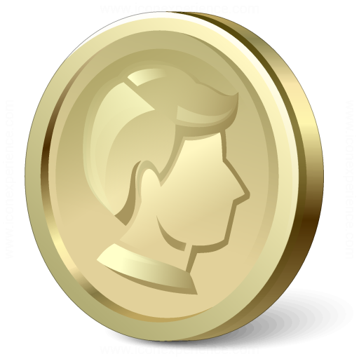 Iconexperience V Collection Coin Gold Icon