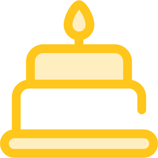 Celebration Flat Gold Icon