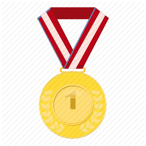 Achievement, Cartoon, First, Gold, Medal, Victory, Winner Icon