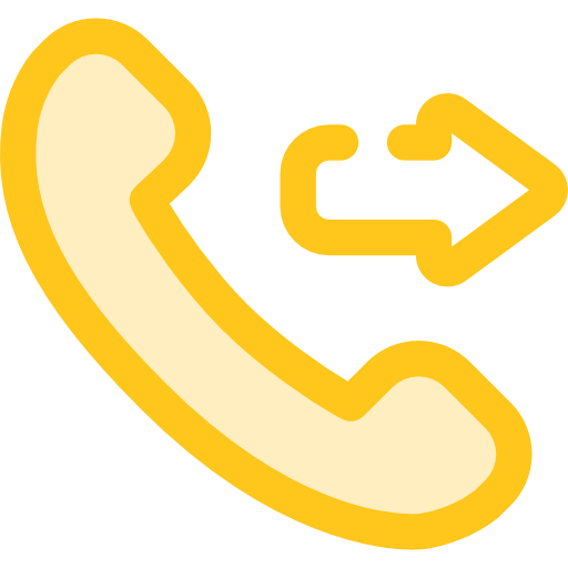Telephone Flat Gold Icon