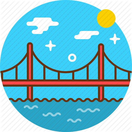 Bridge, Crossing, Golden Gate, San Francisco Icon