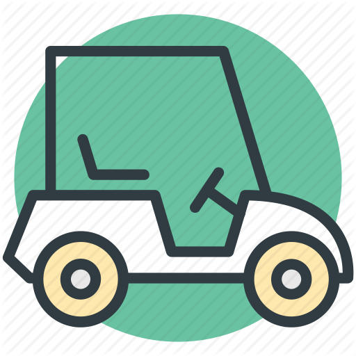 Golf Car, Golf Cart, Golf Motor, Golf Trolley, Sports Gear Icon