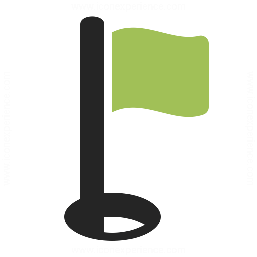 Golf Flag Icon Iconexperience