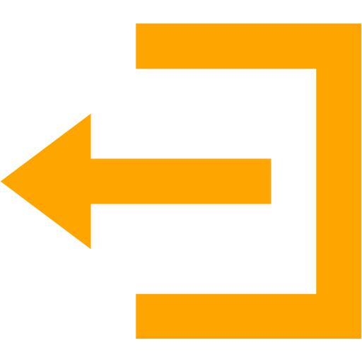 Orange Account Logout Icon