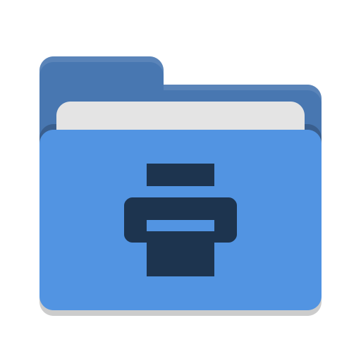 Folder Blue Print Icon Papirus Places Iconset Papirus