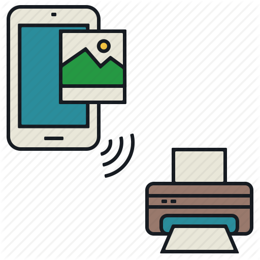 Image, Media, Mobile, Print, Share, Wireless Icon
