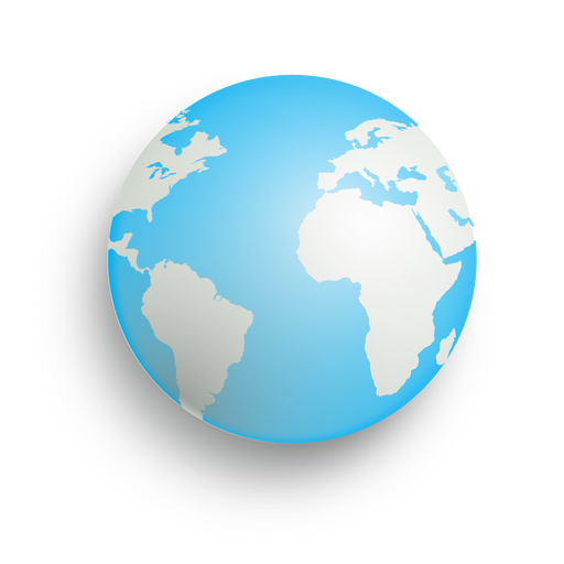 Earth Drop Shadow Icon