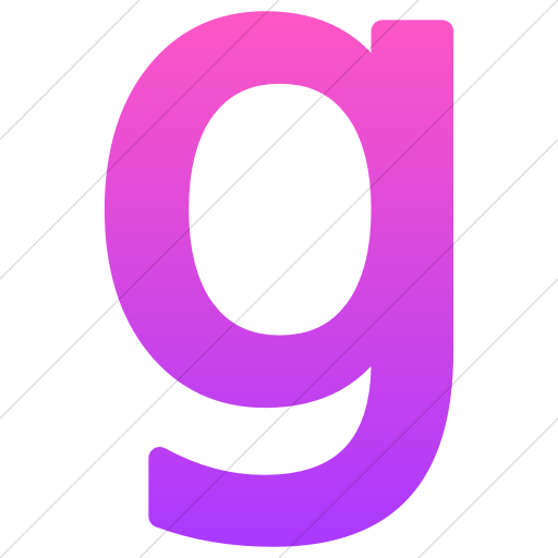 Simple Ios Pink Gradient Alphanumerics Lowercase Letter