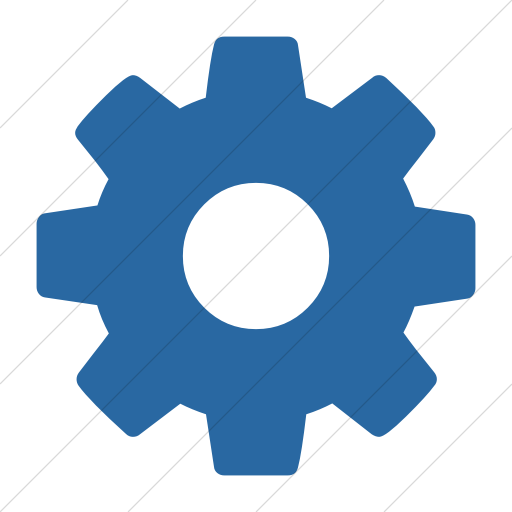 Simple Blue Bootstrap Font Awesome Gear Icon