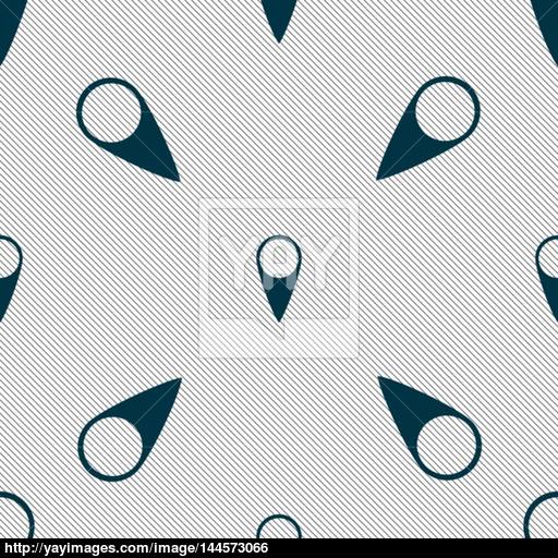 Map Pointer Icon Gps Location Symbol Seamless Pattern