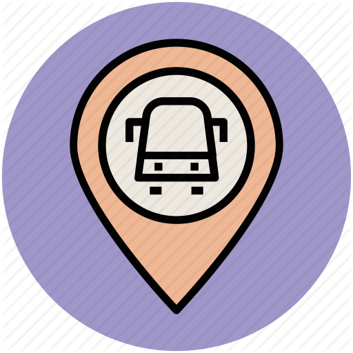 Bus Location Pin, Bus Stop Location, Location Marker, Map Locator