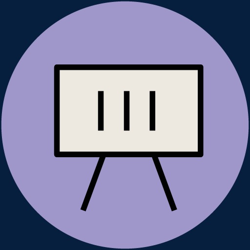 Learning Icons Painted Educational Materials, Student Pattern