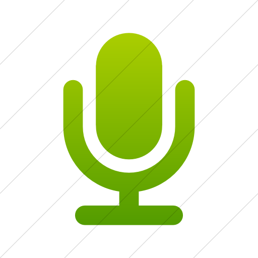 Simple Green Gradient Foundation Microphone Icon