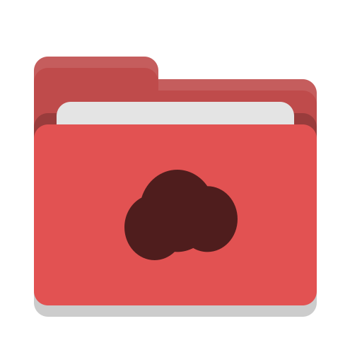 Folder, Red, Mail, Cloud Icon Free Of Papirus Places