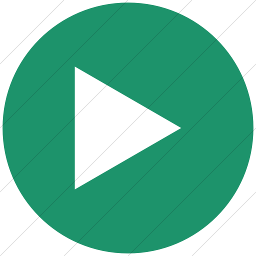 Flat Circle White On Aqua Raphael Button Play Icon