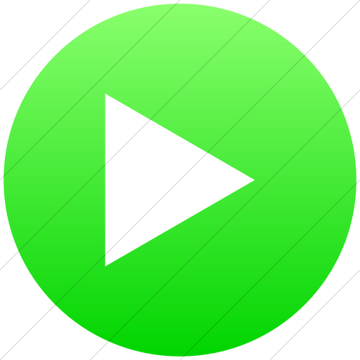 Flat Circle White On Ios Neon Green Gradient Raphael