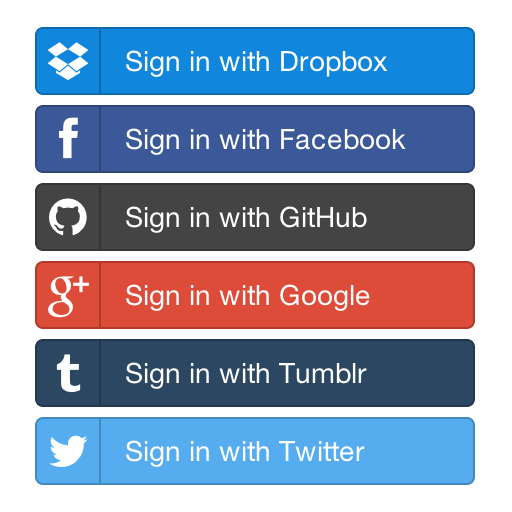 Social Buttons For Bootstrap