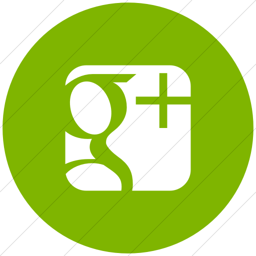 Flat Circle White On Green Social Media Googleplus