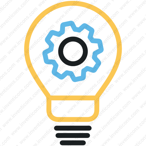 Download Build,bulb,gear,idea,invent,light,settings Icon Inventicons