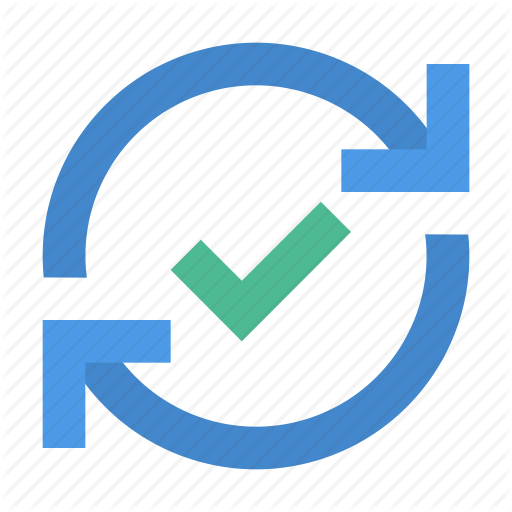 Complete, Finish, Sync Icon