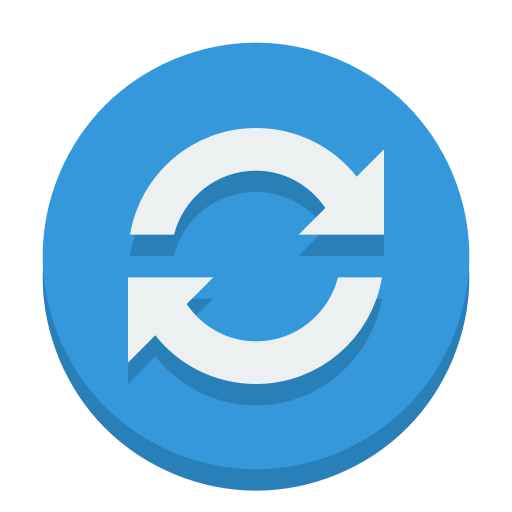 Sign Sync Icon Small Flat Iconset Paomedia