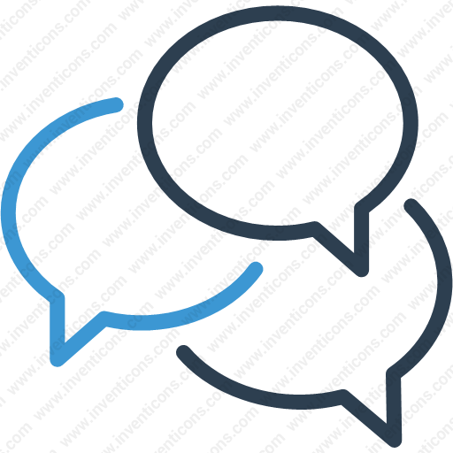 Download Chat Bubbles,chat,message Bubbles,talk Icon Inventicons