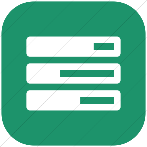 Flat Rounded Square White On Aqua Bootstrap Font