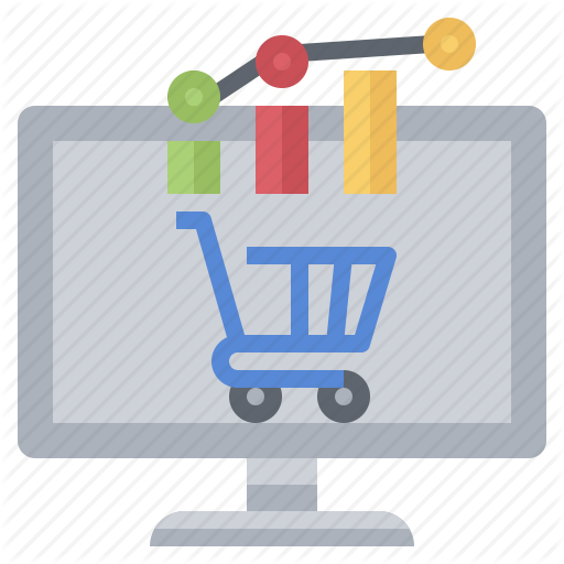 Cart, Commerce, Graph, Market, Shopping, Stats, Trends Icon