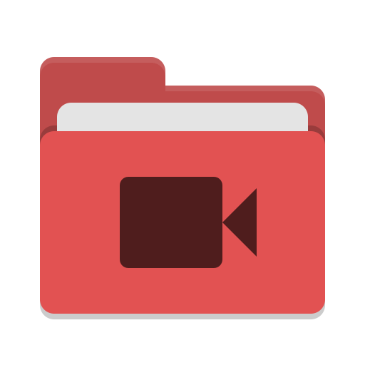 Folder Red Video Icon Papirus Places Iconset Papirus