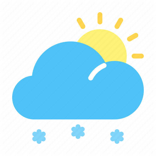 Forecast, Snow, Sun, Weather Icon