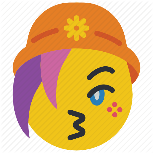 Beanie, Emo, Emojis, Emotion, Girl, Goth, Kiss Icon