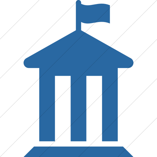 Simple Blue Iconathon County Government Icon