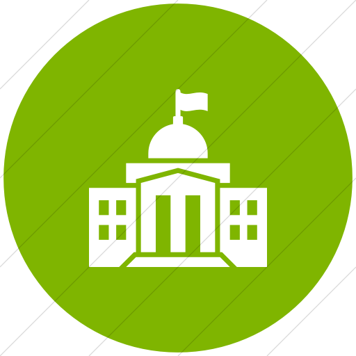 Flat Circle White On Green Iconathon Federal Government