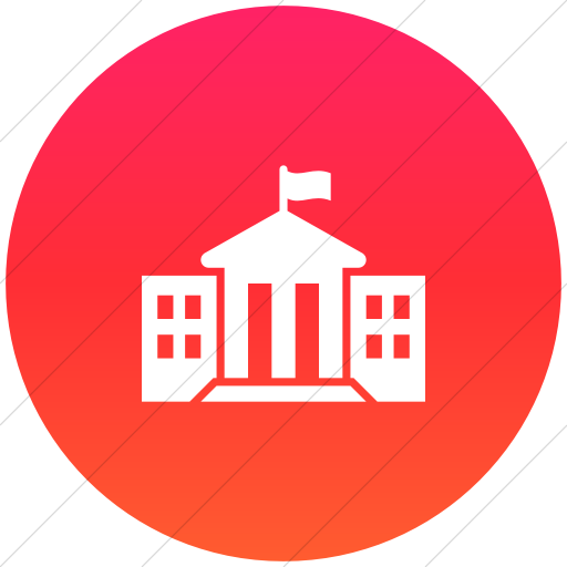 Flat Circle White On Ios Orange Gradient Iconathon