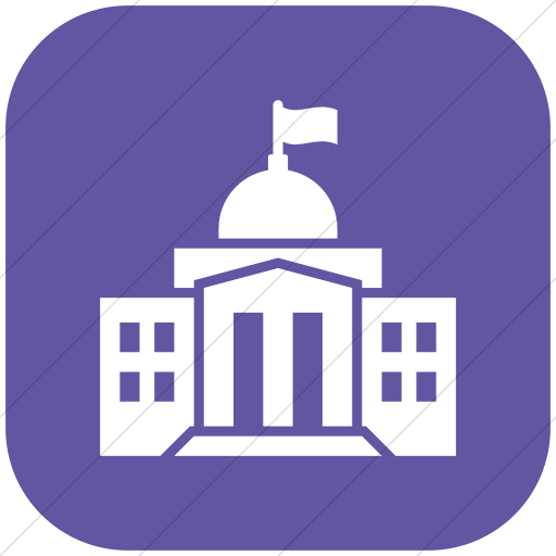 Flat Rounded Square White On Purple Iconathon Federal